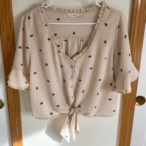 Chiffon blouse - M, cream